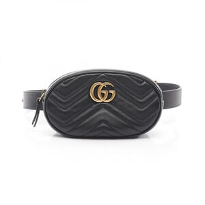 Gucci GG Marmont Waist Bag Leather Black